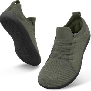 relxfeet Men's Barefoot Shoes Minimalist Cross-Trainer Shoes Wide Toe Walking Shoes Zero Drop Sole Trail Running Sneakers