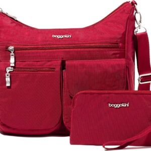 Baggallini Modern Everywhere Bagg - Water-resistant Lightweight Hobo Crossbody Bag for Women - Easy-Access Phone Pocket