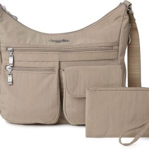 Baggallini Everywhere Bagg Crossbody Women 11x9 Lightweight Nylon Hobo Water-Resistant Travel Bag W/RFID Protection