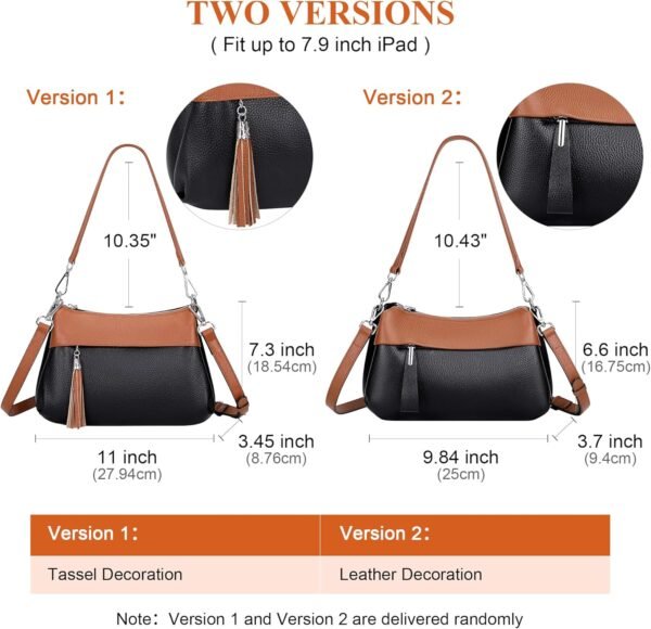 Over Earth Leather Handbags for Women Small Hobo Shoulder Bag Ladies Crossbody Purse - Image 2