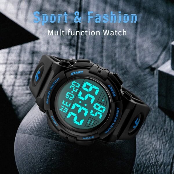 L LAVAREDO Mens Digital Watch Sports Military Watches Waterproof Outdoor Chronograph Wrist Watches for Men with LED Back Ligh/Alarm/Date - Image 5