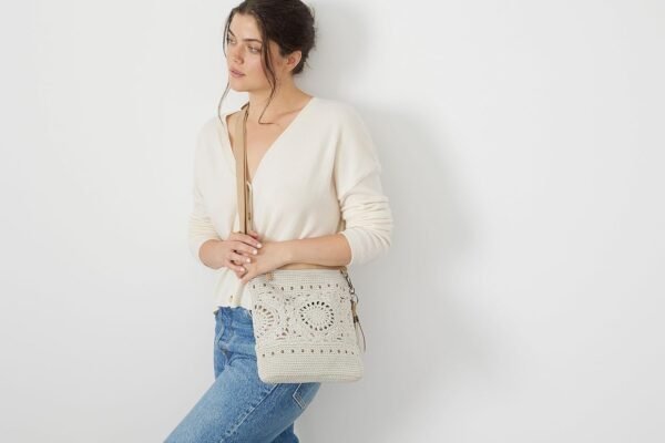 The Sak Lucia Crossbody Purse - Hand Crochet Women's Handbag for Everyday & Travel - Cross Body Bag With Zipper Pockets - Image 2