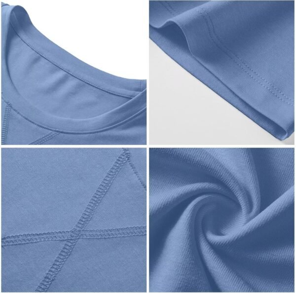 Mens 3 Pack Crewneck T-Shirts Short Sleeve Hipster Hip Hop Longline Classic Tee Tops - Image 4
