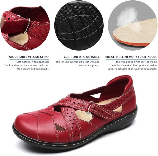 TERRIKAT Women's Casual Loafers Cute Slip On Comfort Walking Flats Leather Driving Moccasins Fashion Closed Toe Boat Shoes - Image 5