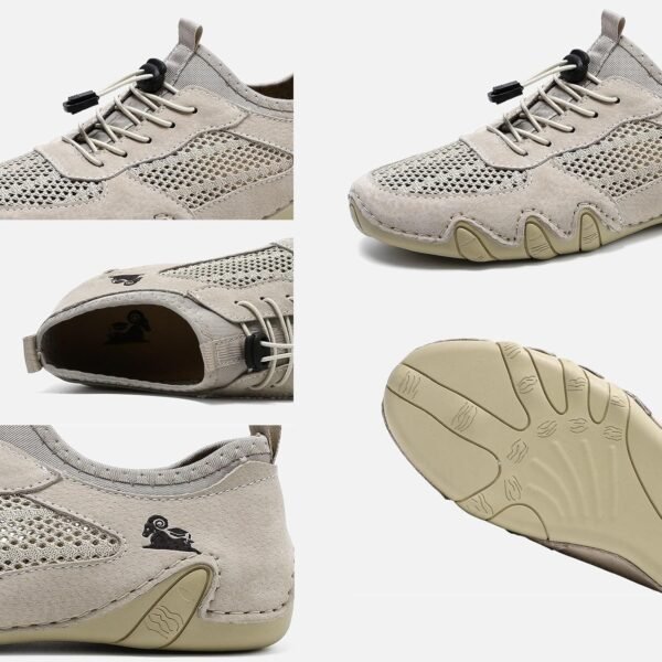 Boxpopla Men's Outdoor Mesh Trail Shoes for Hiking & Walking Slip-on Summer Sports Shoes Breathable Mesh Non-Slip Lightweight Casual Sneakers Camping & Driving - Image 3