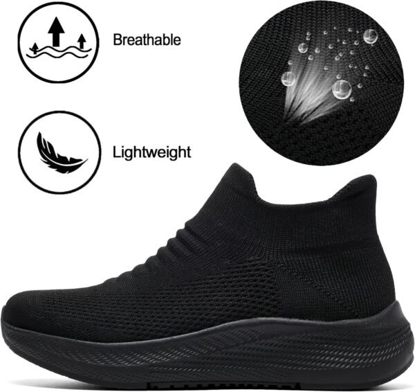 SHULOOK Womens Slip on Walking Shoes Comfort Lightweight Breathable Sock Shoe Non-Slip Mesh Casual Fashion Tennis Running Sneakers - Image 3
