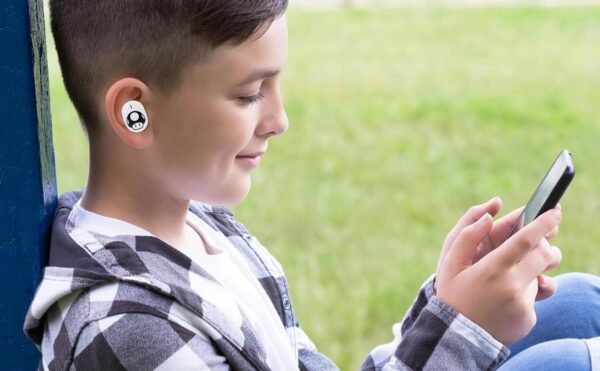 eKids Wireless Earbuds with Microphone, Bluetooth Earbuds with Charging Case Designed for School, Home, or Travel (Mario) - Image 4