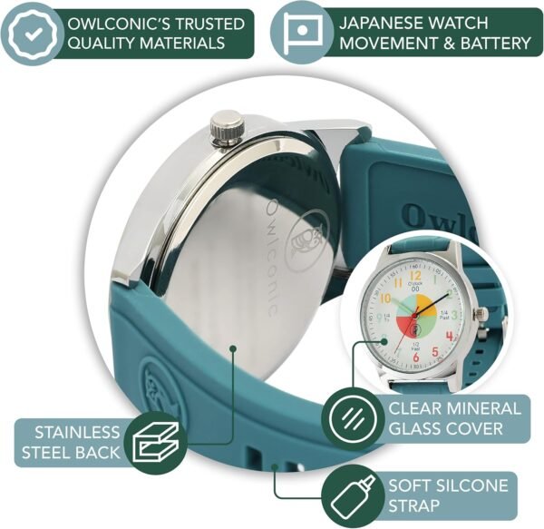 OWLCONIC Kids Watch - Analog Watches for Kids - Girls & Boys Watches Ages 7-10, Watches for Kids 8-12, Kids Analog Watch Telling Time Teaching Tool, Gift Watches for Girls and Boys - Image 6