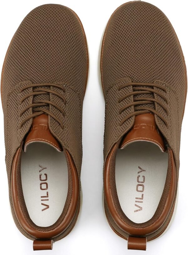 VILOCY Men's Wide Casual Dress Oxfords Business Shoes Fashion Sneakers Mesh Breathable Comfortable Walking Shoes - Image 5