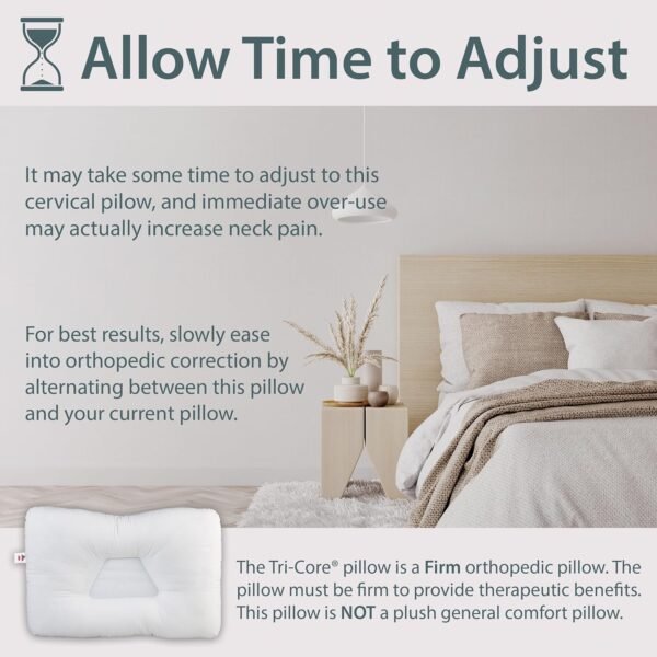Core Products Tri-Core Gentle-Cervical Support Pillow for Neck, Shoulder, and Back Pain Relief - Ergonomic Orthopedic Contour - for Back and Side Sleepers - Assembled in The USA - Gentle, Midsize - Image 9