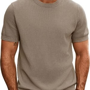 PJ PAUL JONES Mens Casual T-Shirts Classic Short Sleeve Knit Tees Crewneck Solid Tee Shirts